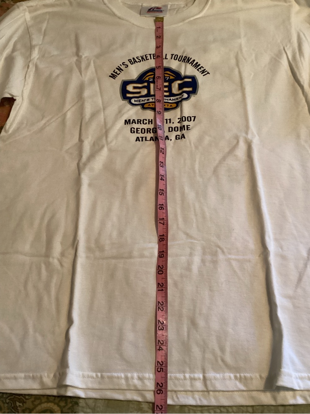 Vintage 2007 SEC Men’s Basketball Tournament Official White Size Large - Picture 6 of 8